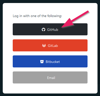 Auf Netlify mit dem GitHub-Login anmelden.