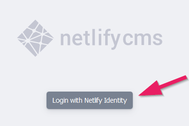 Bei Netlify CMS anmelden.